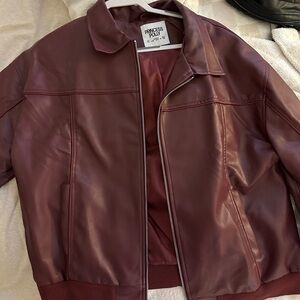 Princess Polly Goldsmith faux leather bomber jacket